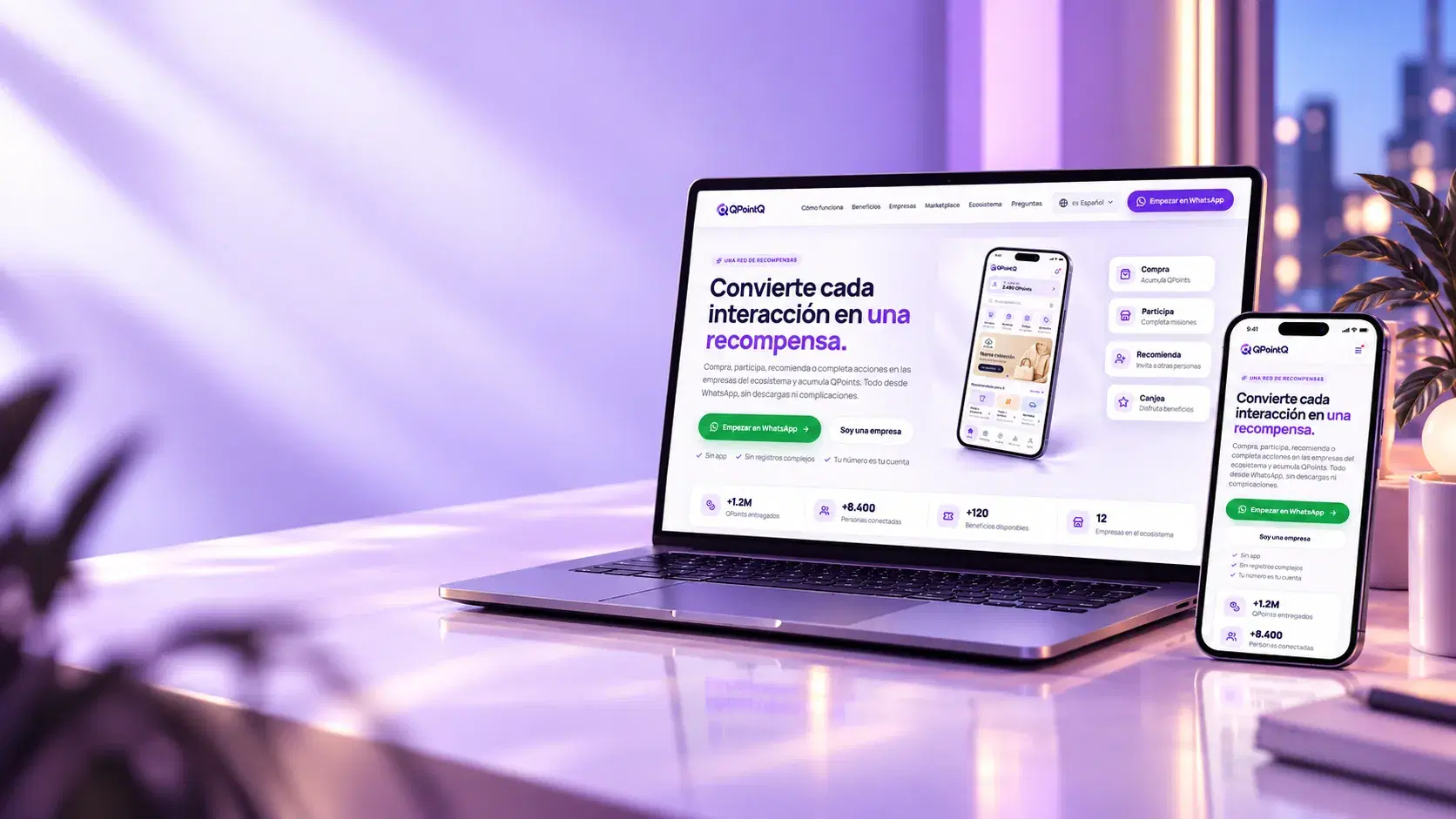 QPointQ en portátil y celular